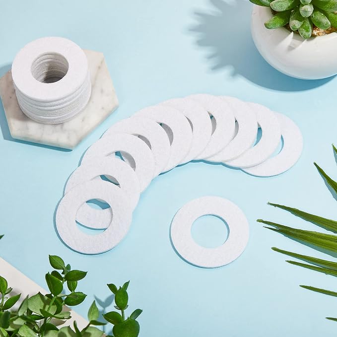 Mini Diffuser Refill Pads Microfiber Absorbing Pads Circle Essential Aromatherapy Pads Round Refill Aroma Pad for Oil Fan Humidifier Filter Diffusers Spa Room Home Car (24)