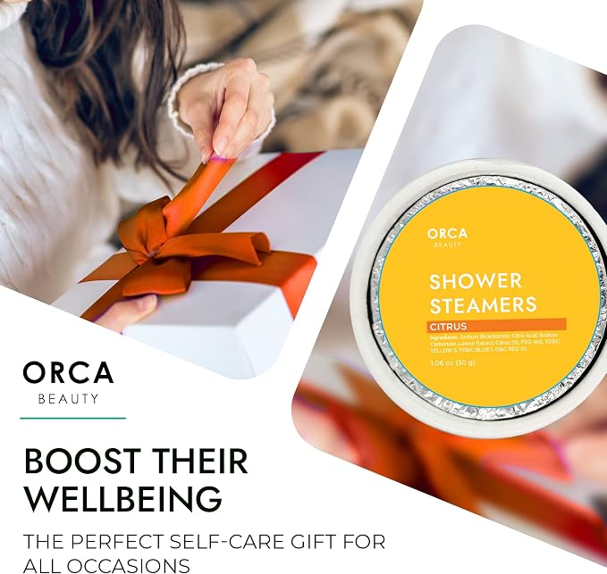 Shower Steamers Aromatherapy - Relaxation Gifts for Women, Shower Bombs, Unique Spa Gifts Shower Tablets, Stocking Stuffers for Women & Men (Energizing Scent 8PC)