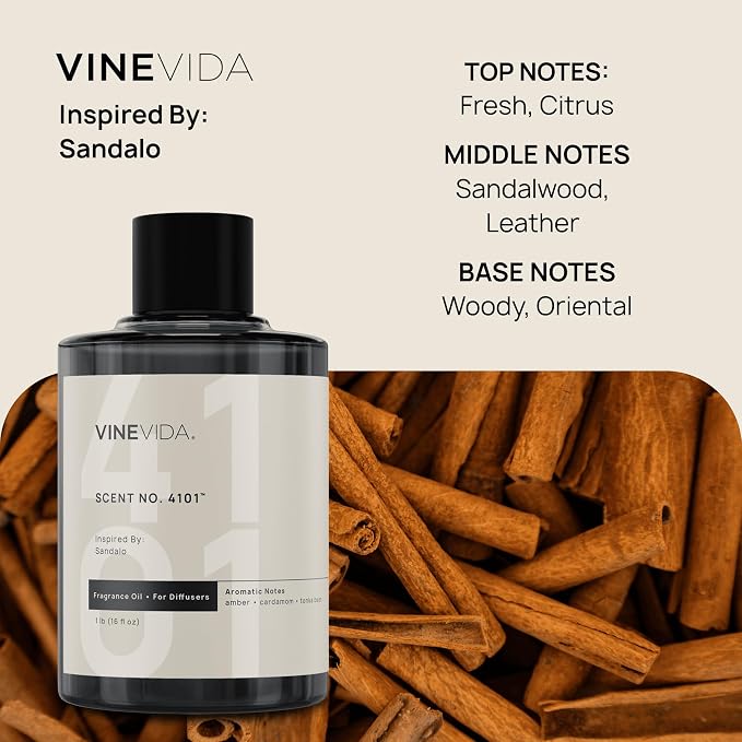 VINEVIDA [16 Oz] Inspired by: Sandalo; Diffuser Oil Refill | Premium Scent Diffuser Oil for Home | Non-Toxic Fragrance