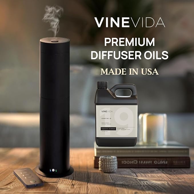 VINEVIDA [32 Fl Oz] Caribbean Teakwood Fragrance Oil for Cold Air Diffusers, Essential Oils for Diffuser Oil Refill & Air Freshener Room Spray