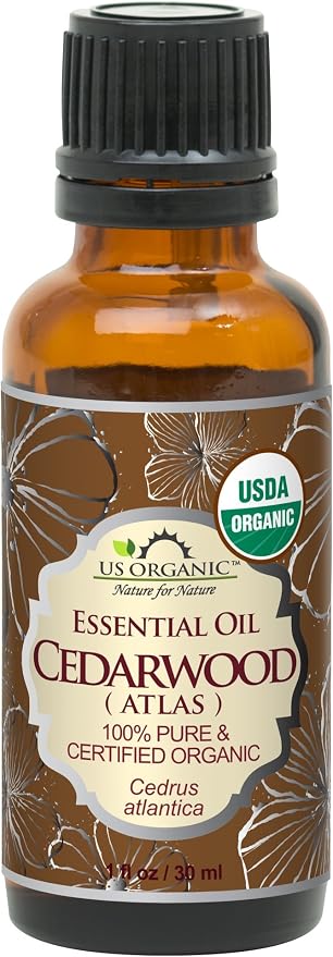 US Organic 100% Pure Cedarwood Essential Oil (Atlas) - USDA Certified Organic, Steam Distilled (More Size Variations Available) (30 ml / 1 fl oz)