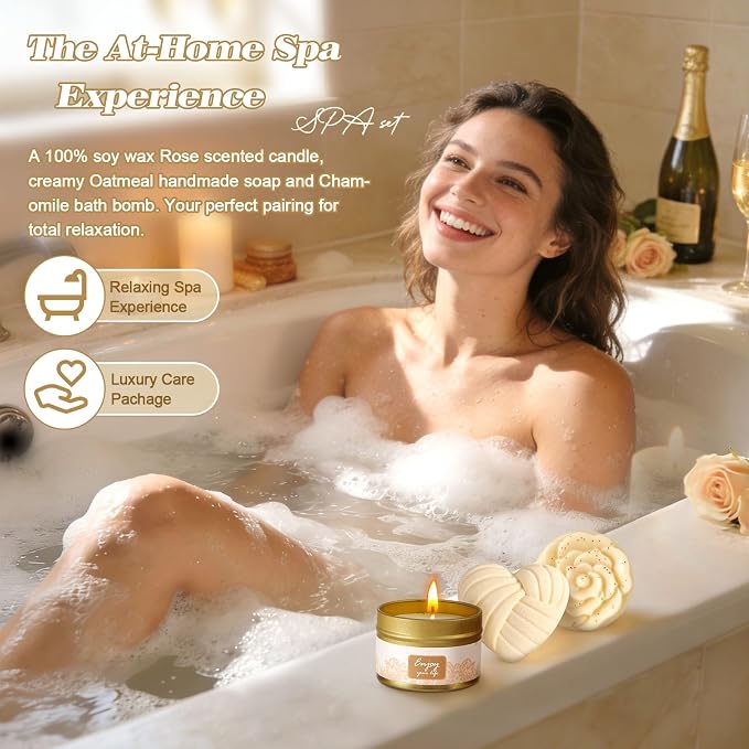 Birthday Gifts for Women Self Care Gift Set for Mom Her Best Friend - Get Well Soon Sympathy Gift basket for Women, Thinking of You Relaxation Gift Appreciation Thank You Spa Gifts Basket for Women