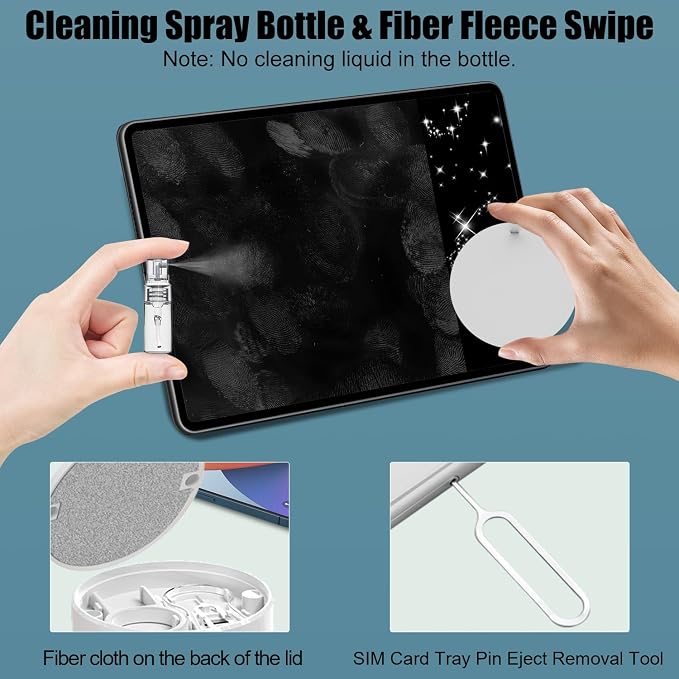 VICHYIE 20 in 1 Multifunctional Cleaner Kit for Electronic Devices, Keyboard Cleaning Brush, Headphones Cleaner Kit for AirPods, Multi-Tool for Cleaning Laptop, Earbuds, Camera, Cellphones (White)