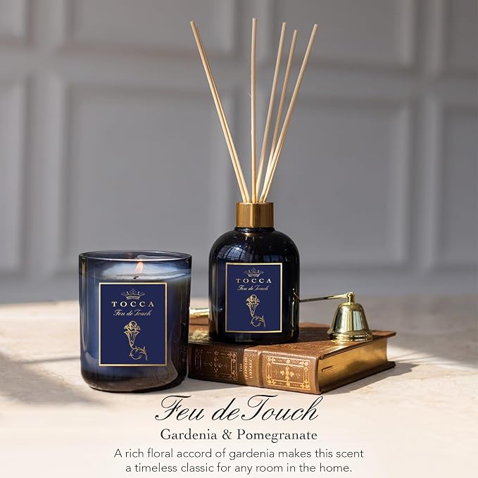 TOCCA Feu de Touch Reed Diffuser, 6oz - Gardenia & Pomegranate Scented