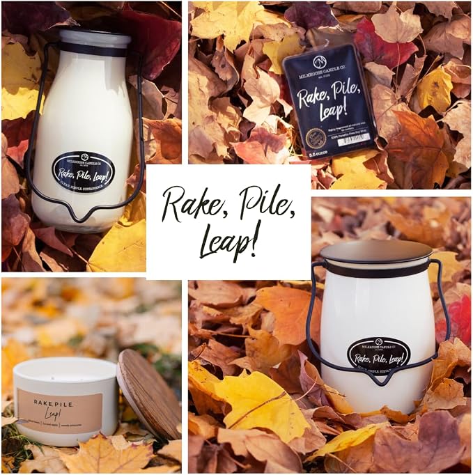 Milkhouse Candle Company Rake, Pile, Leap! Soy Wax Melts - Acorn | Fir | Harvest Apple Scented - 5.5 oz, Hand-Poured, Made in the USA