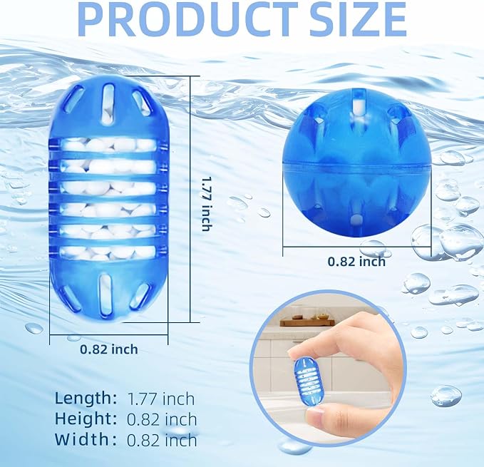 15 Pack Universal Humidifier Cleaner, Demineralization Cartridge for Humidifier Compatible with All Humidifiers and Fish Tanks Cleaning Ball, Water Softener Cleaner, Reduce Scale and White Dust, Blue