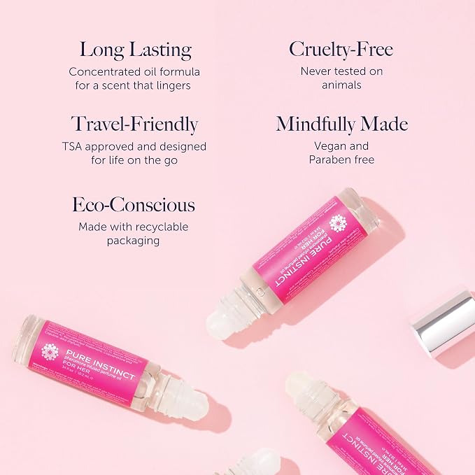 Pure Instinct Perfume with Pheromone Infused Essential Oil for Her - Roll on 10.2 ml | 0.34 Fl. Oz