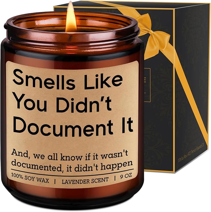 LEADO Candle, Human Resources Gifts - Funny Fathers Day, Birthday, Work Gifts for Boss, Coworker, Manager, Nurse, Assistant, Principal, Supervisor, Social Worker - HR Office Decor for Women, Men, Lady