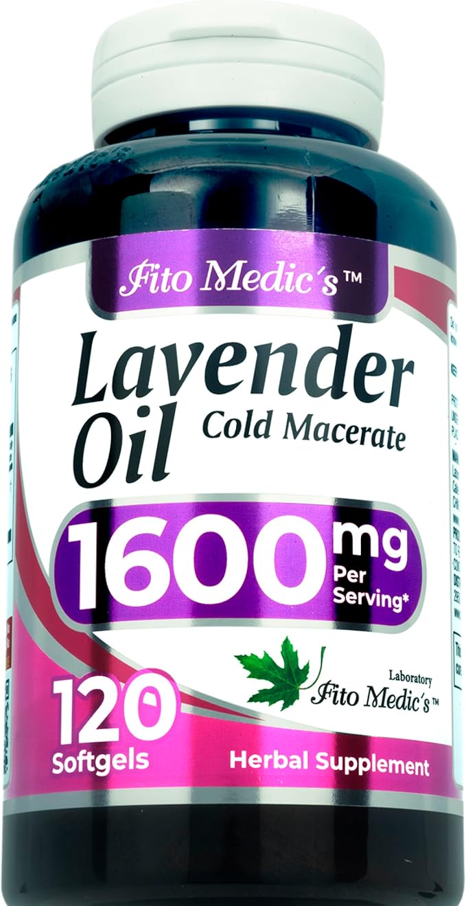 FITO MEDIC'S Lab | Lavender Pills |120 Soft gels | 1600 mg | Better Absorption | Lavender Extract | Lavanda Oil