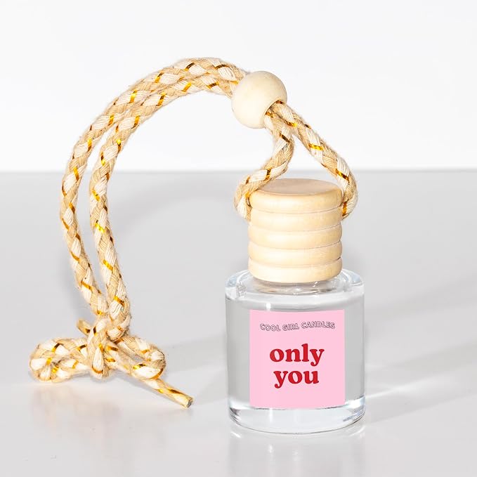 Cool Girl Candles COOLGIRLCANDLES Only You Car Hanging Fragrance Oil Diffuser Car Air Freshener for Essential Oils, Long Lasting Automobile Diffuser Bottle