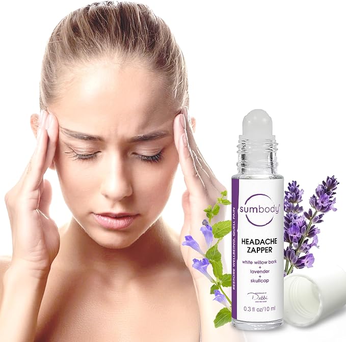 Essential Oil Rollers Headache Tension Relief Zapper - (10ml) Roll On for Soothing Relaxation, Aromatherapy Roller Headache Stick, Head Comfort, Soothing Head Stick