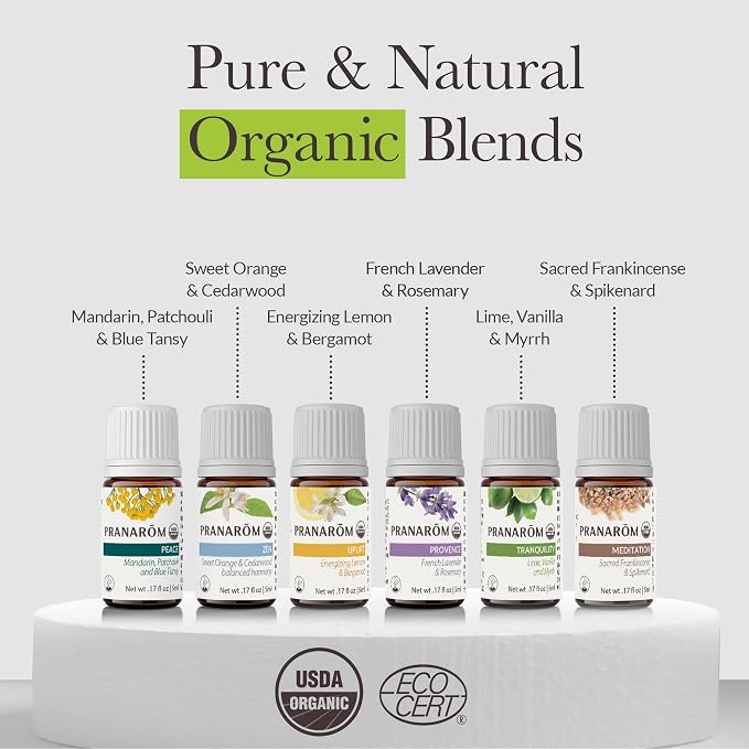 Pranarom - Diffusion Favorites Kit (6x5ml) - Peace, Zen, Uplift, Provence, Tranquility, Meditation