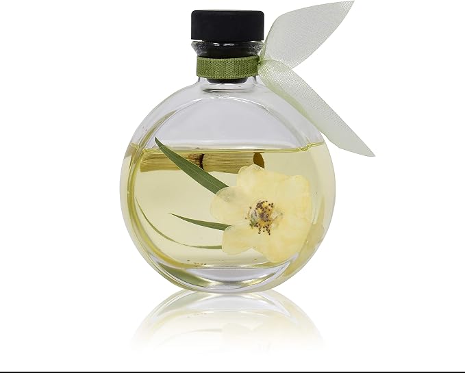 Reed Diffuser Set, Bamboo Jasmine Scented Oil Diffuser with Sticks, Home Fragrance Accessories for Bathroom Shelf Decor, Aroma Diffusers for Home or Office Desk, USA Made