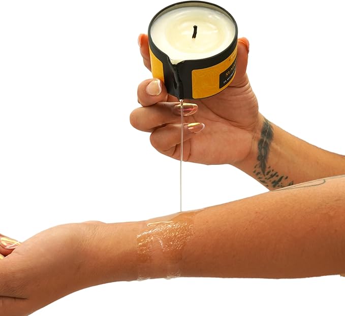 Tropical Scent Massage Oil Candle – Vegan Full Body Massage Therapy & Home SPA – Sustainable Formula for Relaxation & Stress Relief
