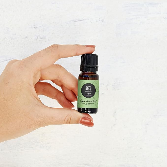 Edens Garden Basil- Lemon Essential Oil- 100% Pure Premium Grade, Undiluted, Natural, Therapeutic, Aromatherapy, The Best for Diffuser, Candle, Laundry, Humidifiers 30 ml (1 fl oz)