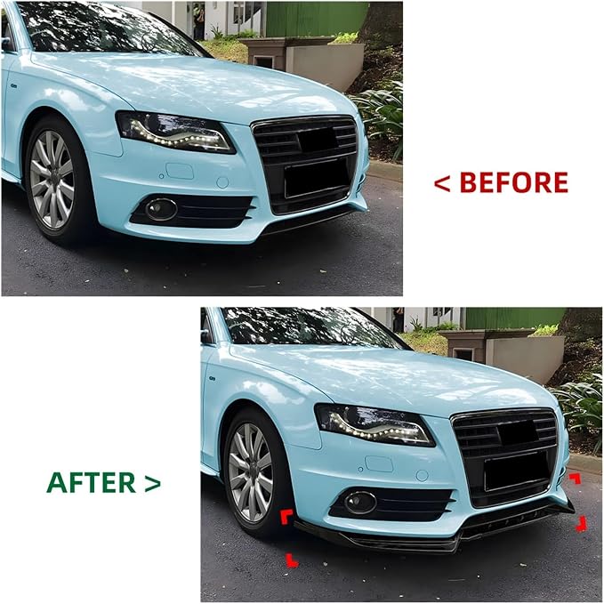 For Audi A4 S4 B8 2009-2012 Car Front Bumper Lip Splitter Diffuser Body Kit Auto Spoiler Accessories