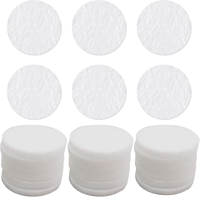 Julie Wang 100PCS 25mm Round Aromatherapy Refill Pads Humidifier Scent Diffuser Replacement Pads for Essential Oil Locket Necklace Diffuser Felt Pads White