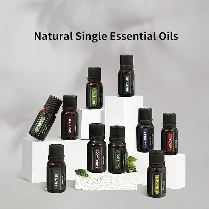 Essential Oils Set,Top 5 Blends for Diffusers, Candle Making Scents, Home Products, Fragrance, Aromatherapy, Humidifiers, Gifts（Sandalwood）
