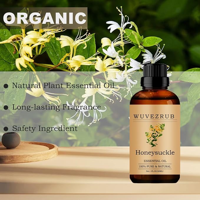 Honeysuckle Essential Oils, 30ML Pure and Natural Essential Oil for Aromatherapy Diffuser - Honeysuckle /1 Fl Oz