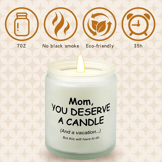 Lihome Gifts for Mom from Daughter Son, Funny Mothers Day & Birthday & Thanksgiving & Christmas Gifts, Vanilla Coconut Candles(7oz)