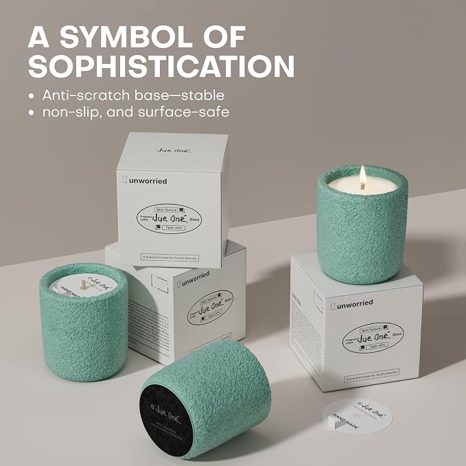 Scented Candles for Home, Soy Wax Candle Gift, Non-Toxic Cement Jar Candles, Luxury Aromatherapy for Stress Relief, Housewarming Gifts, Highly Scented, Home Décor, Lemongrass and Eucalyptus