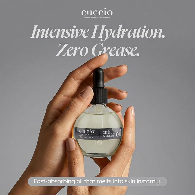 Cuccio Naturale Peach & Vanilla Revitalizing Cuticle Oil, Lightweight Fast-Absorbing Hydrating Nail & Cuticle Conditioner, Cold-Pressed Oils + Vitamin E, 2.30 Fl Oz