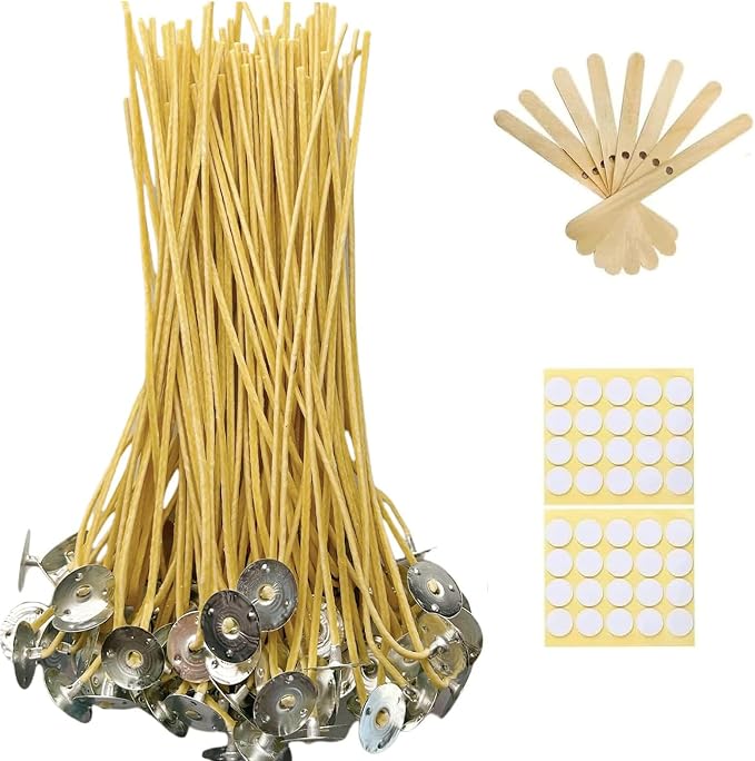 50 PCS 10 inch 2.5mm Hemp Candle Wick Beeswax Candle Wicks Pre-Waxed Candle Wicks Hemp Wicks Candle Wick Butter Candle Making Wicks 100% Organic