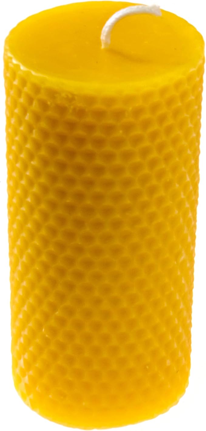 Hexagon Pillar Beeswax Candles - 2x5 Pillar Candle for Home Decor, Mood Lighting, Gifts - 45 Hour - Natural Beeswax Scent, Clean Burning, Smokeless, Dripless - 1 Pack - Alternative Imagination