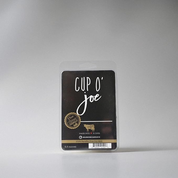 Milkhouse Candle Company Cup O' Joe Soy Wax Melts - Robust Coffee | Vanilla & Cinnamon | Hazelnut Scented - 5.5 oz, Hand-Poured, Made in the USA