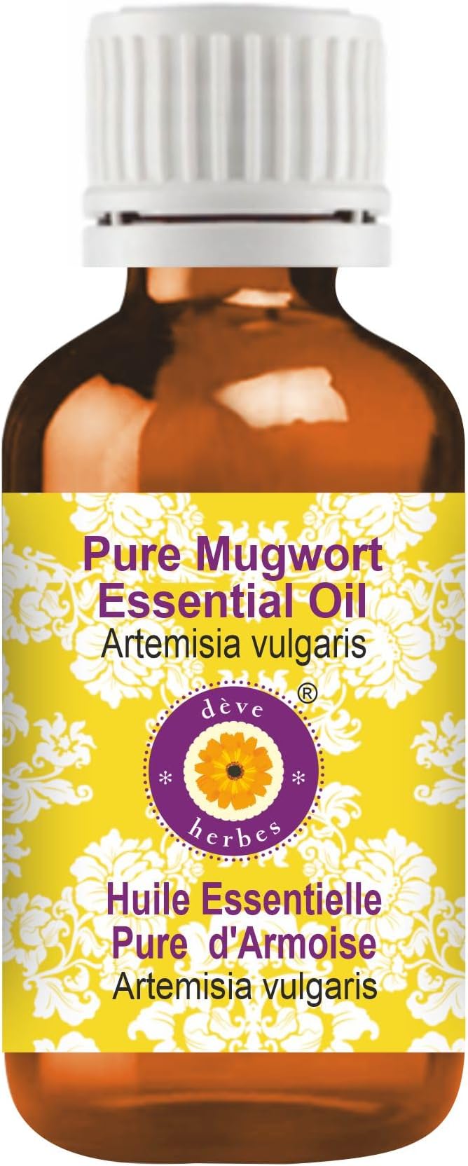 Deve Herbes Pure Mugwort Essential Oil (Artemisia vulgaris) Steam Distilled 15ml (0.50 oz)