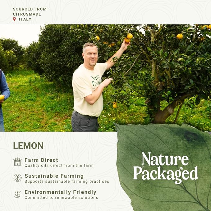 Lemon Essential Oil - Direct from Citrusmade Southern Italy - Cold Pressed - Aceite de Limón for Aromatherapy, Massage, Diffuser, DIY Candle and Soap Making - 22lbs