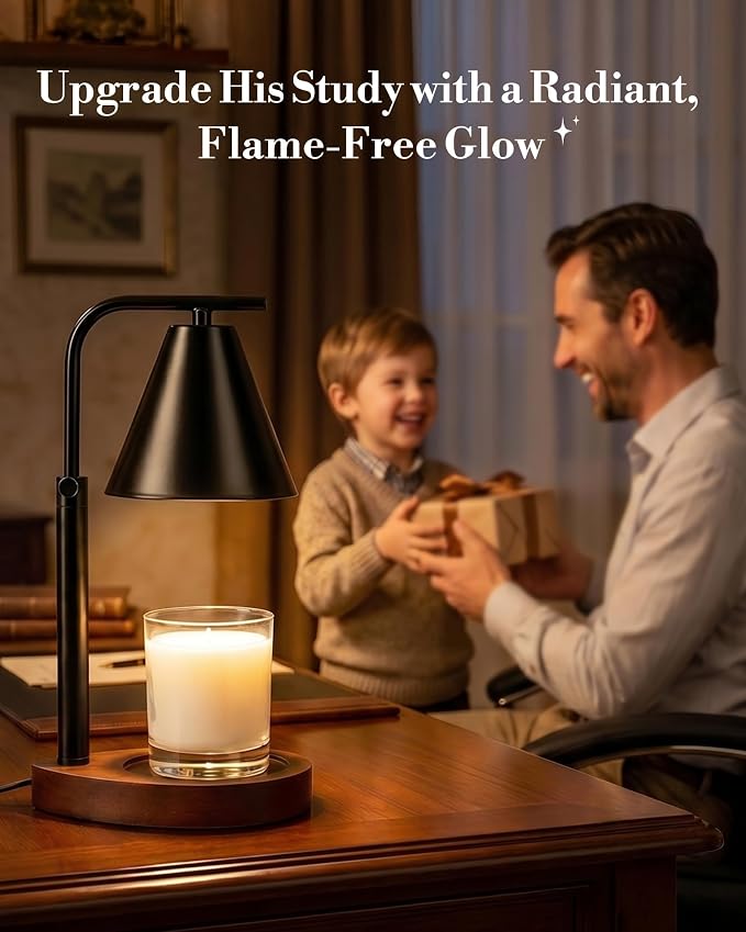 Marycele Black Candle Warmer Lamp with Timer, Height Adjustable Electric Lamp Candle Warmer, Black Home Room Decor Aesthetic, Birthday Gifts for Women Men