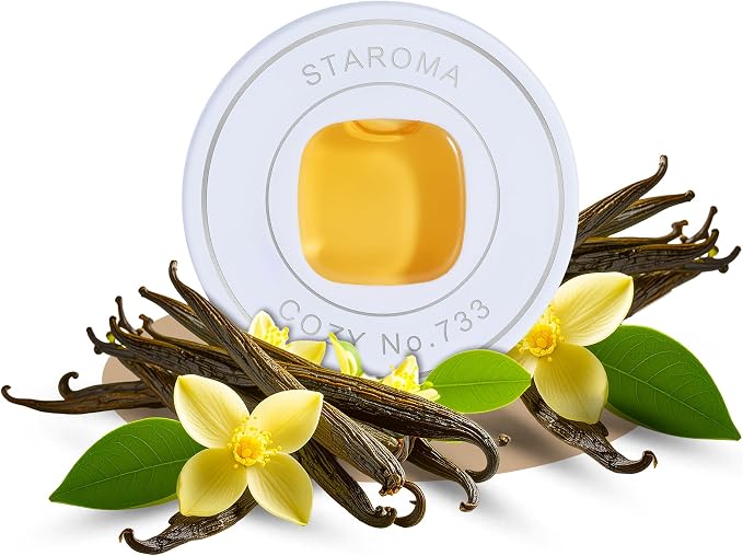 Cozy (Vanilla Essential Oil Refill), Compatible with STAROMA Waterless Essential Oil Diffuser – Premium Aromatherapy Fragrance, Gentle and Consistent Scent – for 200 sqft Small Home, Office, Car