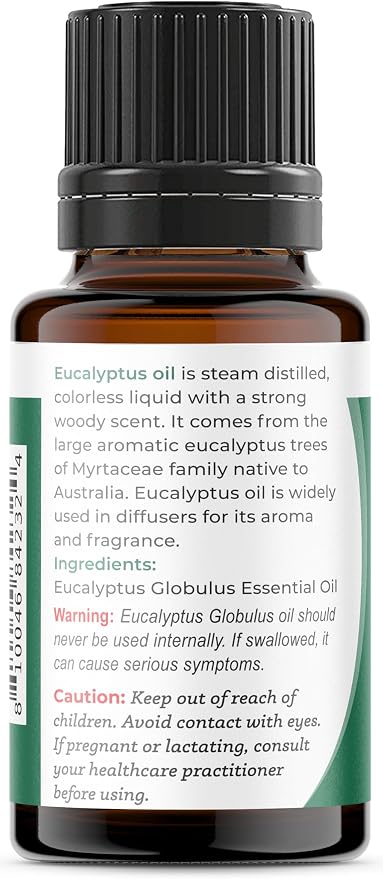 Viva Doria Eucalyptus Essential Oil, 100% Pure, Natural, Essential Globulus Oil, Australian Type, Undiluted, for Aromatherapy | Food Grade, 15 mL (0.5 Fluid Ounce)