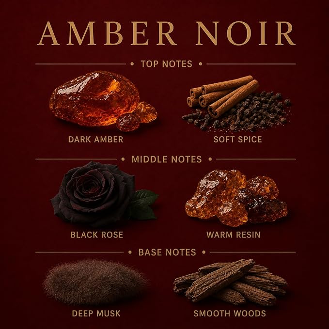 Affinati Amber Noir Signature Candle - 10 oz Luxury Soy Blend Wax Candle, Long-Lasting Home Fragrance