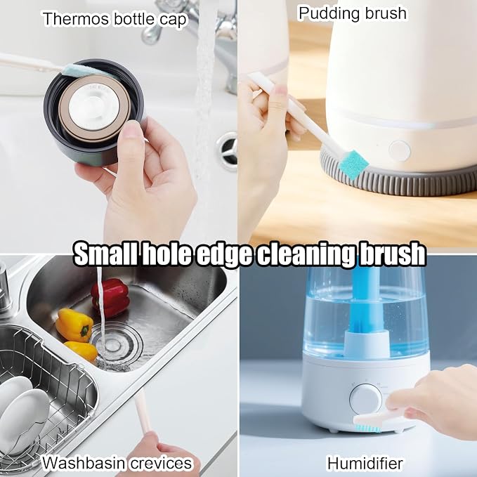 13pcs Humidifier Cleaner Brush Set, Small Detail Cleaning Brushes for Humidifiers Mini Cleaner Kit Tool Accessories for Household Keyboard Tiny Bottles Tiles Tight Spaces