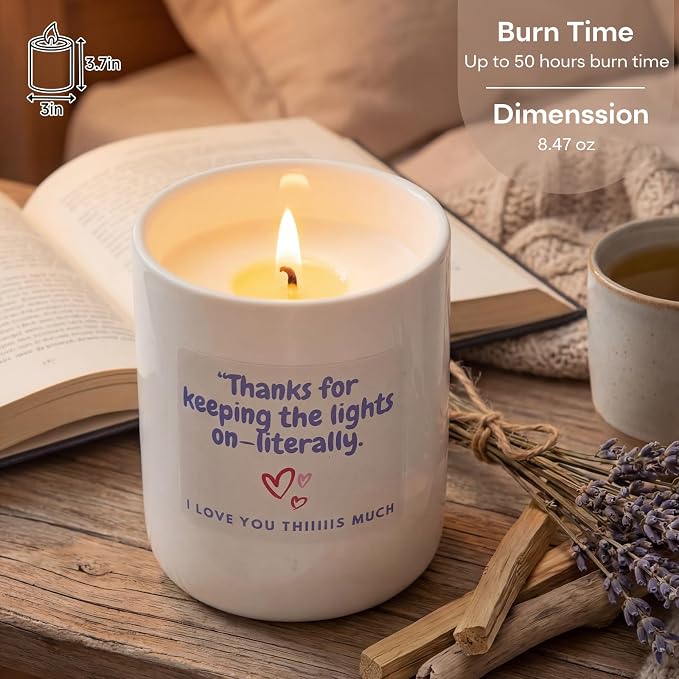 Candles Gifts for Him Her, Lavender Pine Scented Candles, Natural Soy Candles Relaxation Gifts for Women Men Perfect for Christmas, Birthday, Mother Father Teachers Day