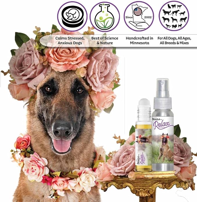 The Blissful Dog Belgian Malinois Dog Relax Roll-ON Aromatherapy for Dogs - Anxiety Relief for Dogs