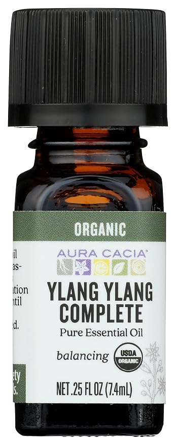Aura Cacia Organic Ylang Ylang, 0.25 FZ