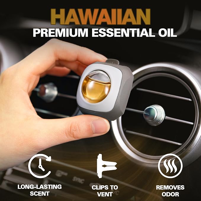 Air Jungles Car Air Fresheners Clip 6 Ct, Variety Pack Vent Clips, 4ml Each, Long Lasting Up to 180 Days Refresher Odor Eliminator, Multi Scent Ideal Gift for New Car Owner