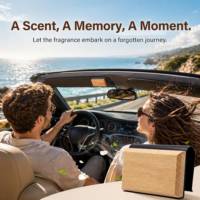 Car Air Freshener 4 Pack, Natural and Long-Lasting Scent for Vehicles, Reusable Visor Clip Diffuser for Truck, SUV, Car Odor Eliminator