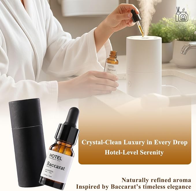 Hotel Essential Oils - Inspired by 5-Star Hotel Baccarat for Waterless Diffuser & Ultrasonic and Crafting for Ultrasonic and Crafting 0.34 Fl Oz (Pack of 1)