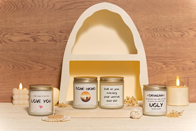Lavender & Eucalyptus Soy Wax Candle, 7OZ - Hysterectomy Recovery Gifts, Hysterectomy Gifts, Get Well Soon Gift for Women, After Surgery Gift for Women, Look at You Evicting Your Uterus and Shi*t