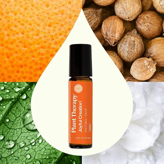 Plant Therapy Chakra 2 Joyful Creation (Sacral Chakra) Essential Oil Blend Pre-Diluted Roll-On 10 mL (1/3 oz) 100% Pure, Ready to Use
