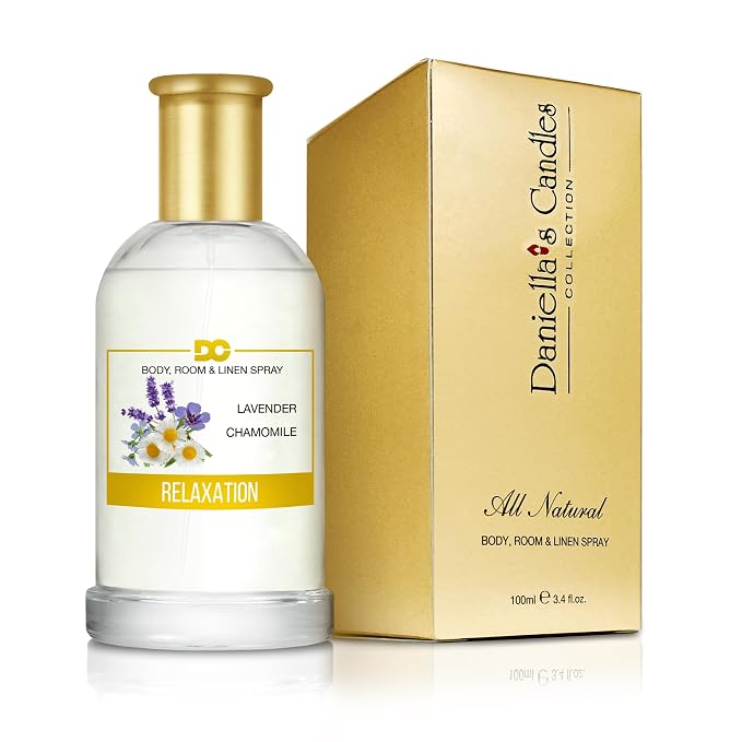 Daniella's Candles Body Room and Linen Spray, Aromatherapy Natural Body Mist & Room Spray - Relaxation - 100ml/3.4oz