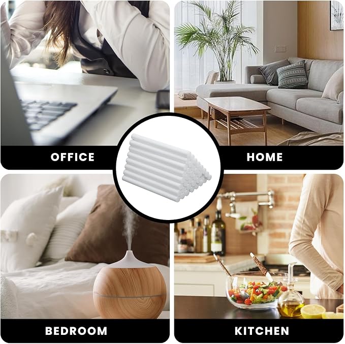 50 Pcs Humidifier Stick Filter Refill, Travel Air Diffuser Pure Wick, Mini Humidifier Filters Sticks Car Filters Replacement Wicks for Small Portable Humidifier Diffuser in Office Bedroom Home