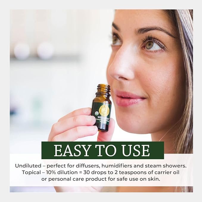 Silk Road Organic Wellness Essential Oil Vitality Blend for Overall Health, Immunity, Balance, Achy Joints & Muscles – USDA Certified Aromatherpy, Undiluted 10ml Dropper