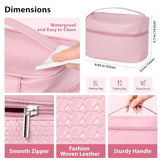 Gifts for Women, Birthday Gifts, 33 Pcs Rose Hydrating Face Skin Care Gifts Set, Bath & Body Spa Gifts Basket Set for Women, Beauty Care Kit, Makeup Bag, Face Serum, Christmas, Anniversary, Wife, Mom