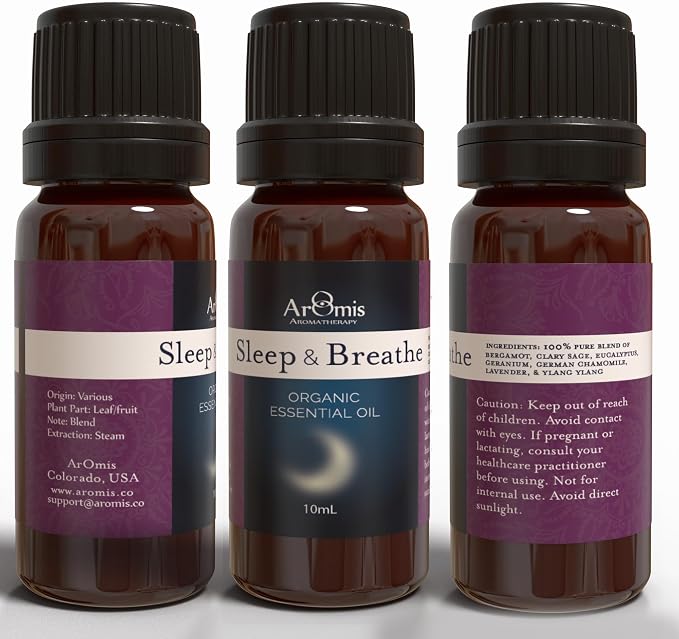 ArOmis Sleep & Breathe Essential Oil - 100% Pure Therapeutic Grade - Undiluted, Premium Oil - 150 Micron Filtered, Perfect for Aromatherapy Diffusers (30ml / 1 fl oz)