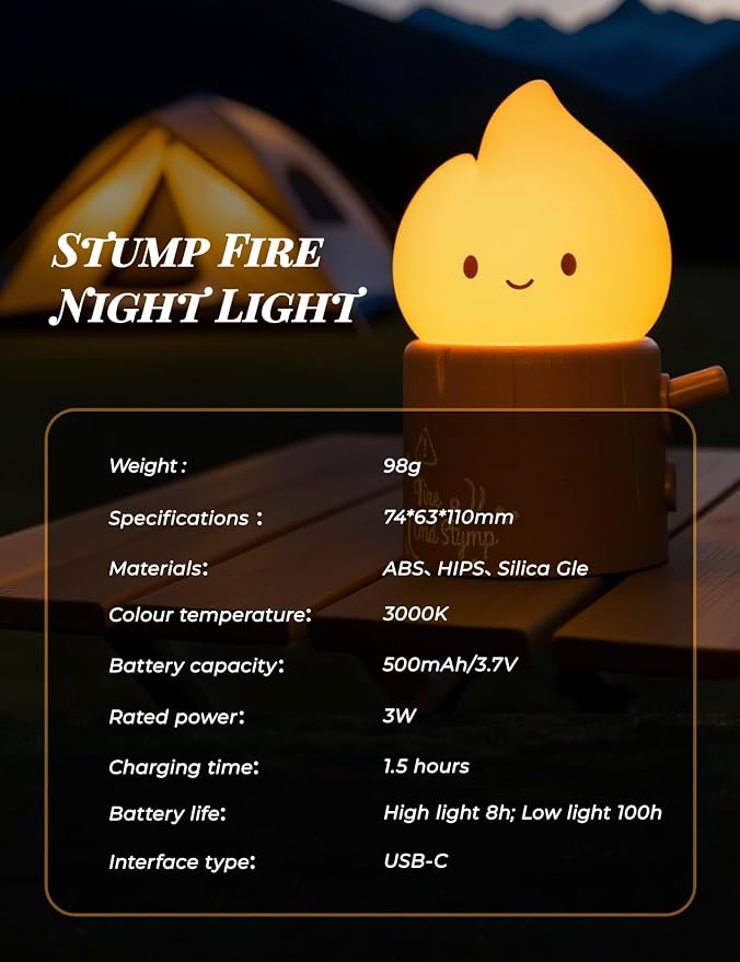 Cute Silicone Candle with White Noise - Flameless LED Candle with Timer, Flickering Candlelight & Night Light, Soothing Sound Machine for Sleep, Relaxation, Bedroom, Gifts